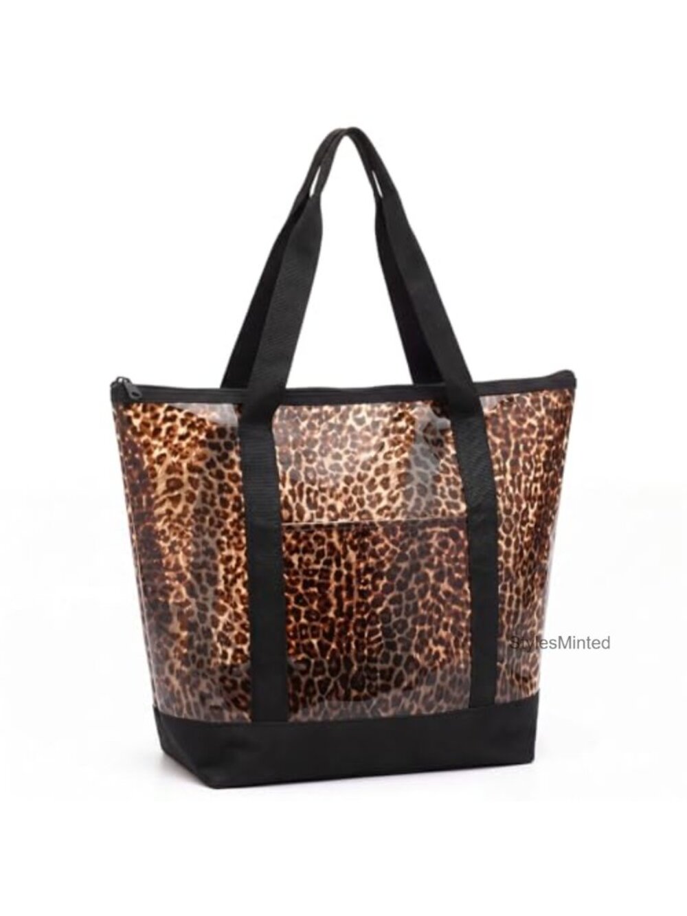 Security Approved Tote Bag Large Capacity PVC Shoulder Bag Zipper Travel Beach